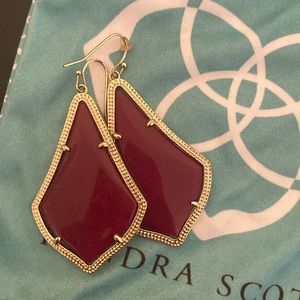 Kendra Scott earrings in maroon